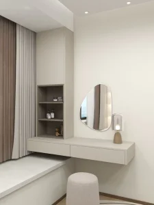 Modern Minimalist Wooden Study Desk Integrated Bookshelf Space Saving Writing Table Home Office Computer Desk Storage