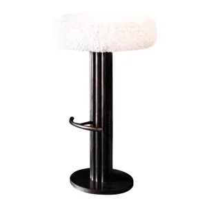 Modern Minimalistic Light Luxury Bar Chair for Coffee Shops Pubs Bedrooms and Villas Height-adjustable and Swivel