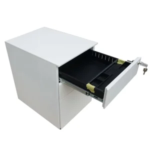 Modern Mobile Metal Pedestal File Cabinet with 3 Drawers Extendable Design for Office Kitchen & Gym Use