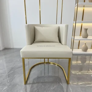 Modern Mobile PU Leather Chair for Hotels & Salons Curved Backrest for Hotel Lounge Salon Furniture