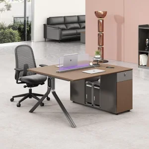 Modern Modular Eco Friendly Wood Office Workstation with File Drawers for 2-8 Person Seater in Open Space