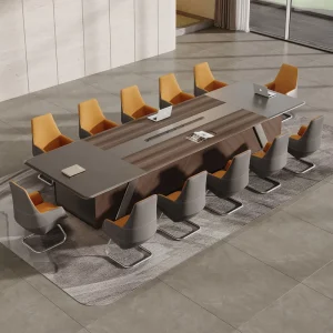 Modern Modular Extendable Conference Table MDF Material Square Shape 12 Seater Capacity Commercial Office Home Office Hospital