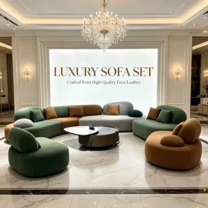 Modern Modular Fabric Sofa Irregular Pebble Shape Apartment Gym Living Room Ottoman Hotel Project Upholstered Furniture