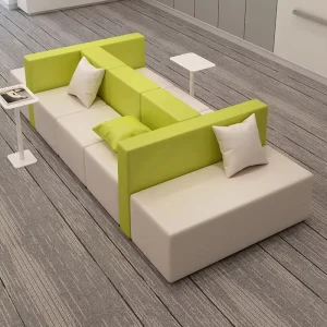 Modern Modular Leather Corner Sofa Set Stylish Extendable Convertible Hospital Office Living Room Hotel Salon Fabric