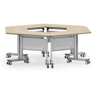 Modern Modular Mobile Training Table with Wheels Easy Assembly Folding Conference Room Durable Flip Top for Meeting Study Desk