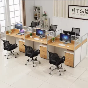 Modern Modular Office Cubicle Workstation Staff Office Furniture l Shape Modular Cubic 2 4 6 8 Person for Office Building
