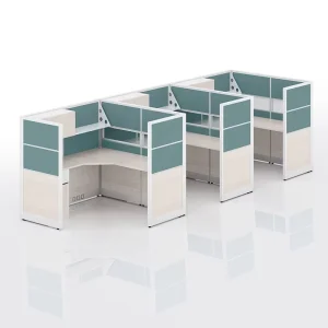 Modern Modular Office Desk Open Workstation with Cubicles Staff Worktable Furniture for Modern Office Space Large Cubicles 8×8