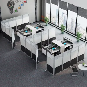 Modern Modular Office Furniture High Office Cubicles Wooden Partition Workstation Glass Partition Wall Made China for School