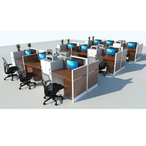Modern Modular Office Table Workstation Cubicle Modular 2 4 6 8 Seater Desk Open Staff Workstations for Office Furniture