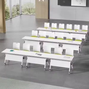Modern Modular Training Table with Wheels Classroom Conference Desk for School and Office