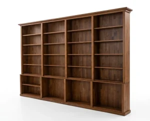 Modern Modular Wall Unit Solid Pine Wood KD Assembly Modern Luxury Design for Hotel Dining Spaces Space Saving Storage Solution
