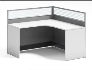 Modern Modular Wooden Computer Desk Office Workstation for 1 4 Persons With Privacy Screen