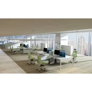 Modern Modular Wooden Office Workstation Commercial Furniture Desk Set Cubicle Style Home Office