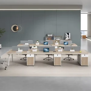 Modern Modular Wooden Panel Office Dividers & Partitions for Home Office and School Use Customizable Desk Furniture
