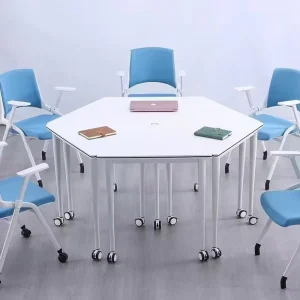 Modern Movable Conference Meeting Room Table Folding Training Tables Office Furniture I Shaped Office Training Desk