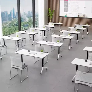 Modern Movable Foldable MFC Training Table for Corporate Offices and Home Use Staff Desk