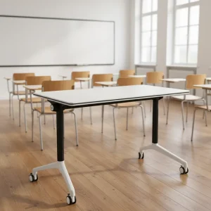 Modern Movable Foldable Training Table for Corporate Offices Table Staff Desk