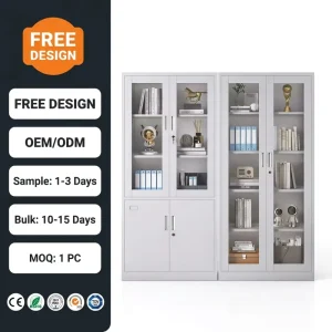 Modern Movable Metal Office Storage Cabinet with Lockable Filing Drawers for Bedroom Use