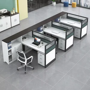 Modern Movable Modular Eco friendly Wooden Office Desk Furniture Computer Partition Cubicles Workstation
