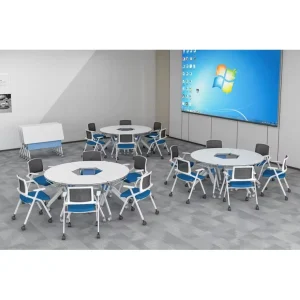 Modern Movable Training Table with High Quality Steel Frame Commercial Use Model PM 032 for School & Office