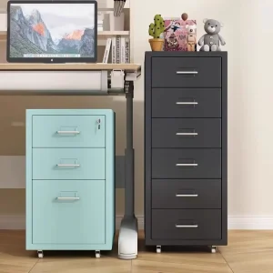 Modern Multi Color Rolling Steel Drawer Cabinet Lock Extendable Office Storage Organizer for Home Farmhouses Hospitals