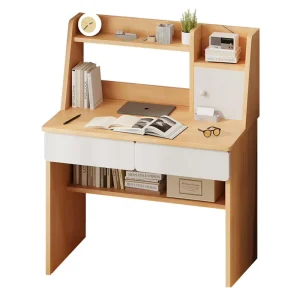 Modern Multi Functional Home Office Furniture Wood Storage Shelves and Writing Desk for Students and Computer Users