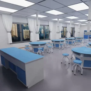 Modern Multi Functional Student Desks School Student Children Lab Bench Hexagon Desks