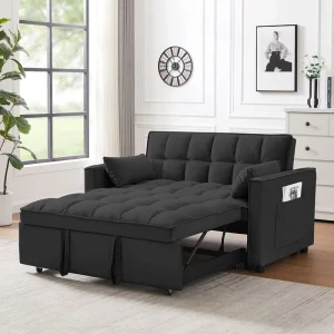 Modern Multi Functional Three Seater Apartment Sofa Bed Fabric Sliding Rental Small Living Room Sofa Soft for Hotels