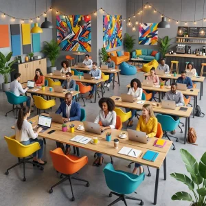 Modern Multi-Purpose School Conference Table E1 MDF Eco-friendly Extendable Metal Legs Rectangular Commercial Classroom