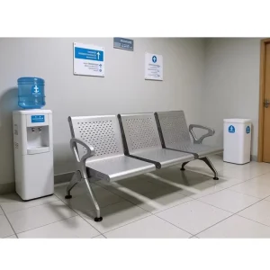 Modern Multi Seat Breathable Ergonomic Waiting Room Chairs Durable PP Plastic Powder Coated Steel Frame for Airport