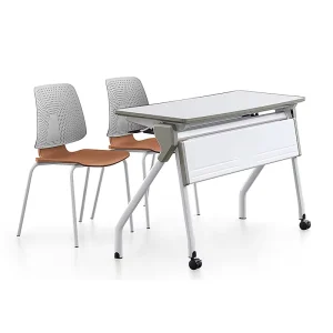 Modern Multi function Adjustable Foldable Office School Furniture Training Table Desk with Removable Wheels