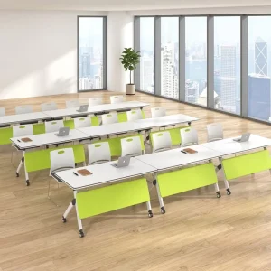 Modern Multi functional Folding Office Desk Chair Meeting Room Conference Table Foldable School Training Table Desks