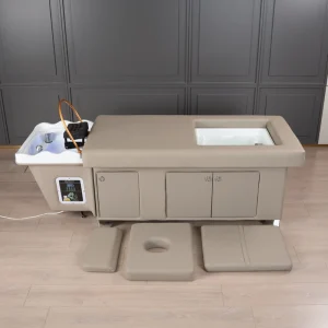Modern Multi-functional Salon Shampoo Bed with Tail Massage and Water Therapy for Bathroom and Hotel Use