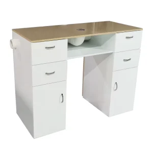 Modern Nail Salon Furniture Beauty Manicure Table White for Saloon with Drawers Nail Desk