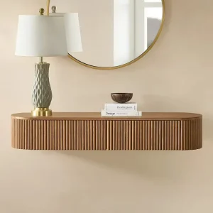 Modern Natural Wood Console Table for Apartment Living Room
