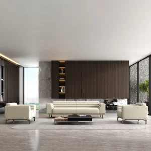 Modern New Living Room Furniture PU Leather Sofa Executive Office Sofa CEO Reception Sofa