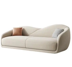 Modern Nordic Apartment Living Room Villa Hotel Room Italian Design Boucle Fabric Velvet 2 3 Seater Sofa
