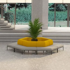 Modern Nordic Curved Furniture Public Area Collaboration Reception Waiting Room Sectional Office Modular Seating Sofa Set