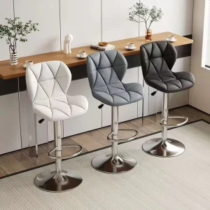 Modern Nordic Furniture Bar Stool Chairs Height Adjustable Kitchen Chairs Swivel High Stool Bar Chairs for Kitchen Cafe Counter