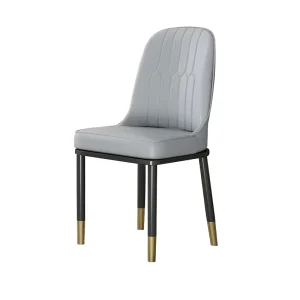 “Modern Nordic Metal Leather Dining Chairs for Home Office & Extendable Design”