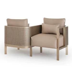 Modern Nordic Patio S shaped Design Garden Sofas Waterproof Villa Hotel Outdoor Furniture Stainless Steel Sofa Chair