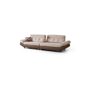 Modern Nordic Reclining Fabric Upholstered Comfortable Extended Sofa Bed for Living Room Apartment