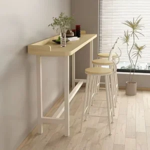 Modern Nordic Solid Wood Eco Friendly Durable Bar Table Set Home Bar Hotel Outdoor Dining Commercial Furniture Living Room