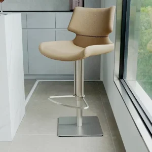 Modern Nordic Stainless Steel Swivel Lift Bar Chair Eco Friendly Ergonomic Design for Hotels Factory Direct Supply