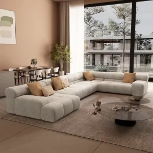 Modern Nordic Style Modular L Shape Corner Sectional Fabrics Sofa Set Living Room Furniture Sofas for Home Luxury Sofa