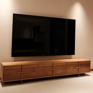 Modern Nordic TV Stand Storage Cabinet Wood Display Cabinets Wood TV Media Console for Living Room