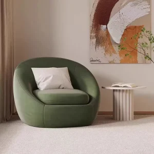 Modern Nordic Velvet One Seater Sofa Creative Simple Leisure Corner Sofa Bed for Home Office or Hotel Living Room Furniture