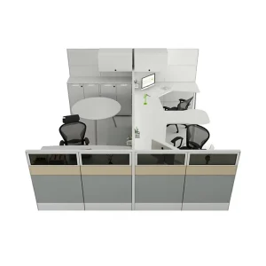Modern OEM Customized Metal Modular Office Workstation Knock-Down Design Commercial Cubicle Staff Desk 25mm