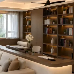 Modern Oak Wood Multi-Tier Bookcase with Eco-Friendly Design for Home Library and Study Rooms