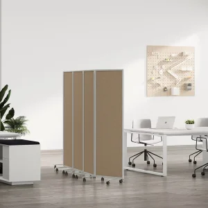 Modern Office Aluminum Movable Partition Wheels for Flexible Workspace Division Hospital School Use Modular Customizable Size